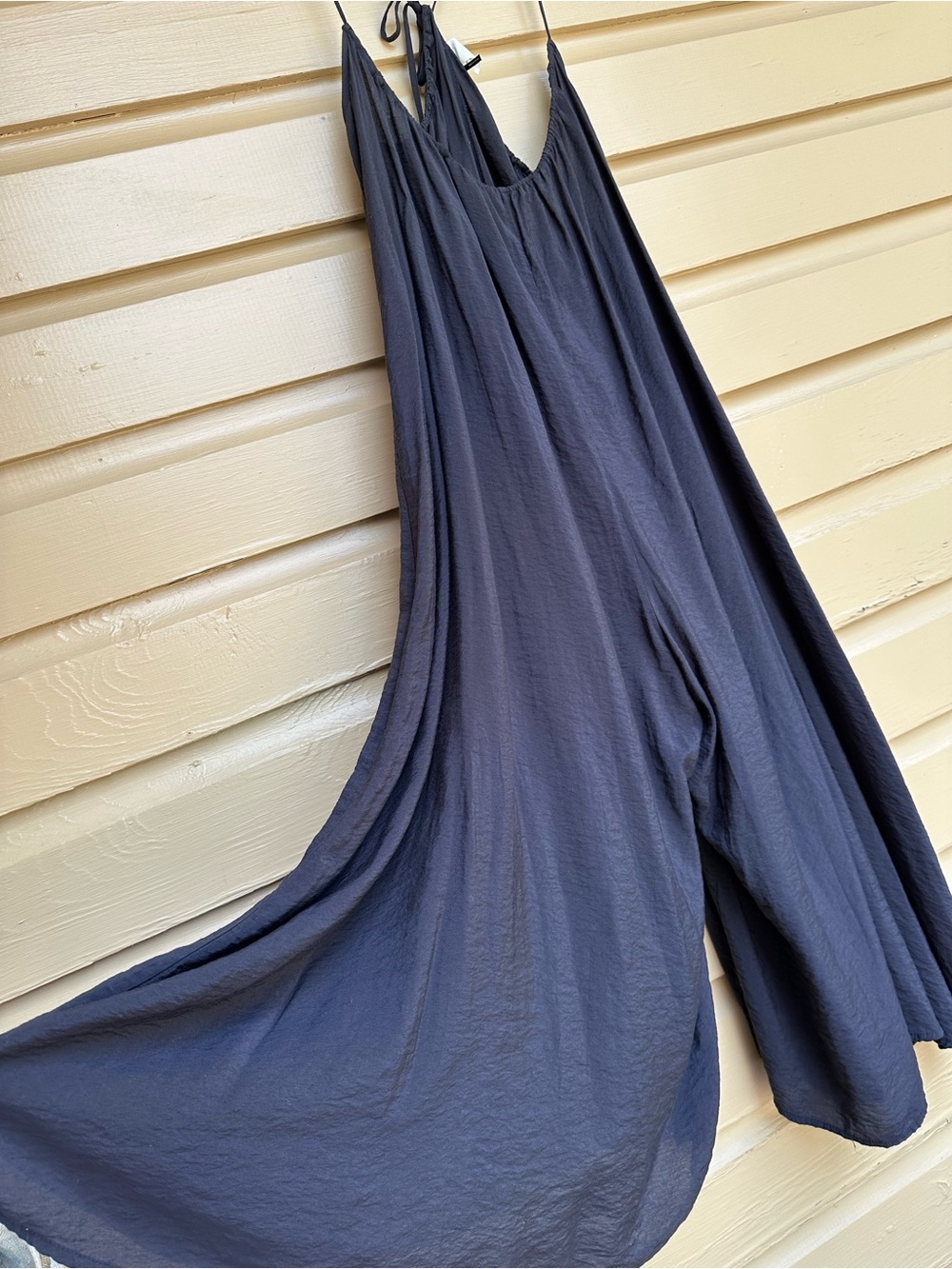 Akemi Kin Anthropologie Loose Wideleg Jumpsuit Suspenders Black Size Small - Picture 4 of 9